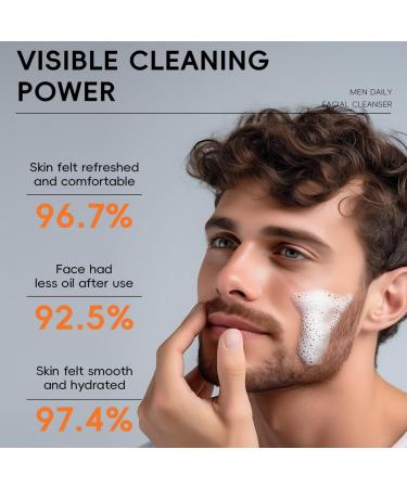 Invigorating Oil-Control Face Wash for Men: Gentle Ingredients for Deep Hydration and Effective Cleansing of Pores Acne and Blackheads(50g / 1.76oz) Grey - Buy Online on GoSupps.com