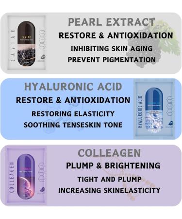 Face Masks Beauty - Sheet Mask - Face Masks Skincare for Women - Anti-Aging Face Masks - Hydrating Face Mask - Moisturizing & Nourishing Face Mask - Skin Care for Women - Face Care - Sheet Face Mask - Buy Online on GoSupps.com