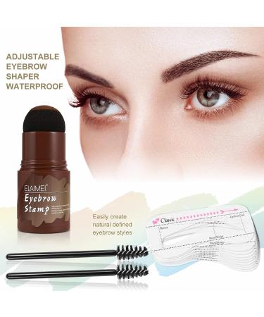 Eyebrow Stamp Shaping Kit - Waterproof Brow Stamp with 10 Reusable Templates for Perfect Eyebrows - Buy Online on GoSupps.com