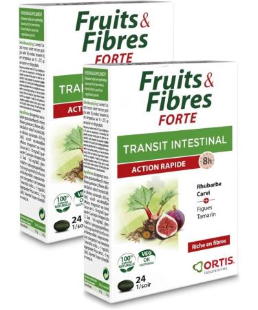 ORTIS Fruits & Fibers FORTE Intestinal Transit - Fast Action 8h - Food Supplement 24 Tablets - Pack of 2 Boxes (2) - Buy Online on GoSupps.com