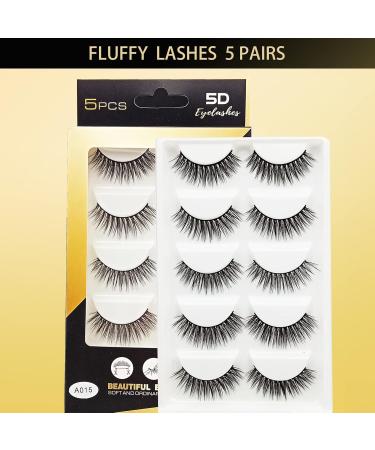 YKLL False Eyelashes - Wispy 3D Faux Mink Lashes | Natural Look & Reusable - Pack of 5 Pairs - Buy Online on GoSupps.com
