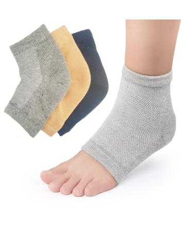 DCC-GETS Moisturizing Socks for Cracked Feet Women-2 Pairs-Gift of Spa Gel Socks Cracked Heel Treatment (Beige)