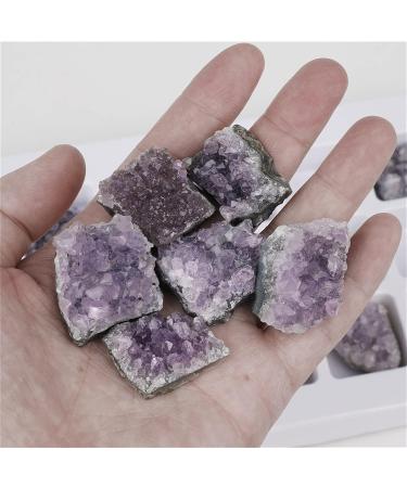 Natural Crystal Rough Natural Crystal Rough 18pcs/Set Natural Amethyst Cluster Stones Crystals Quartz Cluster Raw Minerals Home Decor Home Decoration 1box - Buy Online on GoSupps.com