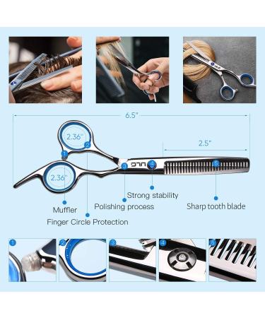 Professional Barber Hair Thinning Shears 6.5 inch - ULG Texturizing Scissors with Razor Edge, Japanese Stainless Steel, Detachable Finger Ring - Buy Online on GoSupps.com