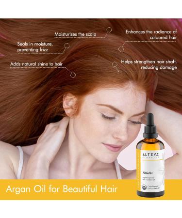 Altenya Organic Argan Oil 100ml - 100% Pure USDA-Certified Cold-Pressed Carrier Oil for Premium Skin Care - Moisturizing & Nutrient-Rich Therapeutic Quality - Buy Online on GoSupps.com