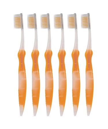 Sofresh Flossing Toothbrush - Adult Size | Your Choice of Color | (6  Orange)