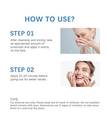 2Pcs Centella Sunscreen SPF 50 Lightweight Hyaluronic Acid Centella Asiatica Moisturizing Sunscreen Face Sun Screen Long-Lasting Protection Centella Madagascar Moisture Cream(1.69 fl.oz 50ml)*2 - Buy Online on GoSupps.com