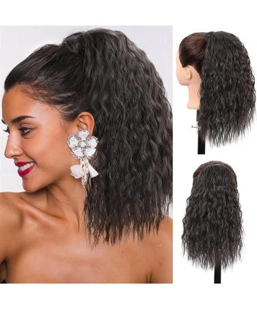 Hair Chignon 10-28 Inch Water Wave with Drawstring Hair Comb Ponytail Real Hair Wet Wavy Ponytail Hair Extensions Ladies Wig Messy Bun Hair Piece (Color : Water Wave Size : 14inch 100g) - Buy Online on GoSupps.com