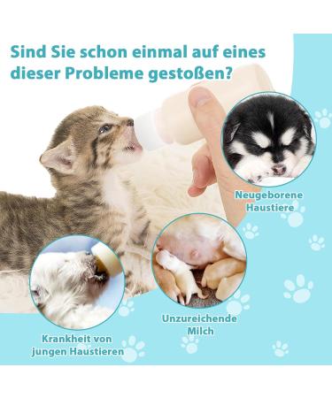 60ml Cat & Dog Breeding Bottle - Rearing Milk Feeder for Puppies & Kittens - Silicone Baby Bottle with Nipple Brush Set - International Shipping Available - Buy Online on GoSupps.com