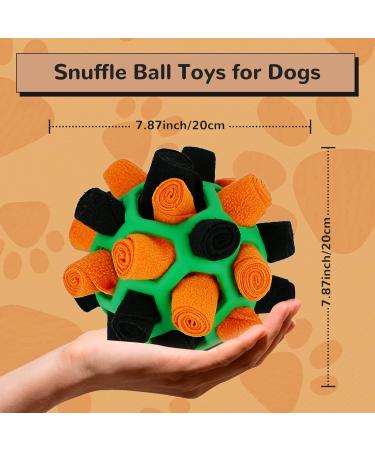Larimu Sniffing Ball for Dogs | Interactive Portable Toy for Small & Medium Dogs - Orange & Black Red & Green - Buy Online on GoSupps.com