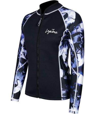 LayaTone 3mm Neoprene Wetsuit Top with Lycra Sleeves - Blue, Small | For Scuba Diving, Surfing, Canoeing | Men Women Adults - Buy Online on GoSupps.com