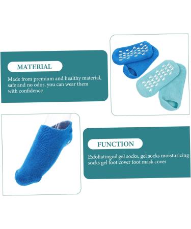 minkissy 2 Pairs Gel Socks Moisturizing Socks for Foot Care Spa Sock Moisture Retention Socks Foot Softening Cracked Heel Socks Feet Care Socks Miss Foot Glue Household Cotton Yarn - Buy Online on GoSupps.com