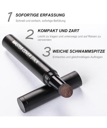  EONFAVE Stick Root Powder Waterproof Powder Root Cover Hair Root Natural Ombre Precise Application Hair Loss Coverage for Women Men - Buy Online on GoSupps.com