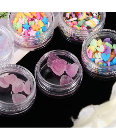 Housoutil 2 Sets Heart Polymer Clay Slices Sticker for Nails Heart Nail Gems Nail Decor Nail Stickers for Nail Art Stickers for Nails Gem Stickers Fruit Decor Ceramics Fudge 4X4X2cmx2pcs As Shown Bx2pcs - Buy Online on GoSupps.com