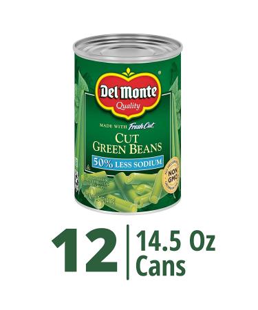 Del Monte Low Sodium Blue Lake Cut Green Beans 14.5oz (Pack of 12) - Buy Online on GoSupps.com