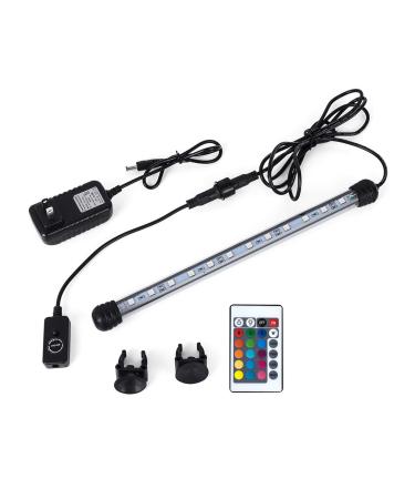 MQ 8-36 in Submersible LED Aquarium Light, Color Changing Fish Tank Light with Remote Control, IP68 LED Lights Bar, for Fish Tank 10-45 inch 9LED-Length 8"