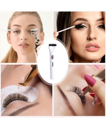 Heated Eyelash Curler Heated Eyelash Curling Wand Electric Eyelash Curler Heated with Large-Capacity Battery and Usb Type-C Interface Women Natural Eyebrows Eyelash Curler for Long-Lasting White - Buy Online on GoSupps.com