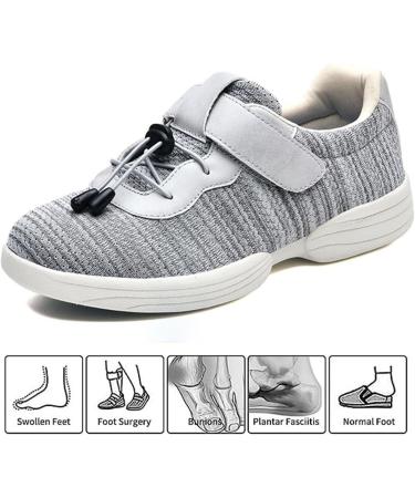 Men's Wide Comfort Diabetic Shoes | Orthopedic Anti-Slip Walking Shoes for Arthritis & Edema | Lightweight & Supportive Footwear for Healthier Seniors - Black/Gray 9 - Buy Online on GoSupps.com