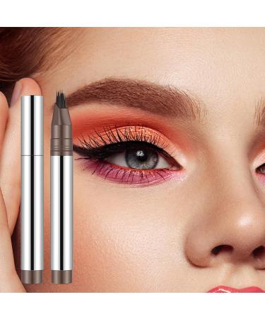 shuhauk Eyebrow fountain pen 2in1 eyebrow pencil Long Lasting Smudge Resistant Beauty Supplies Waterproof Hairline Pen for Photo Shoots Special Occasions 2 Yellow Brown - Buy Online on GoSupps.com