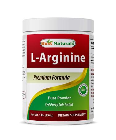 Best Naturals L-Arginine Powder 1 Pound - Pure Pharmaceutical Grade Free Form - Best Amino Acid Arginine Supplements for Women & Man - Promotes Circulation and Supports Cardiovascular Health - Buy Online on GoSupps.com