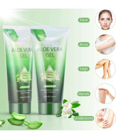 Organic 200ML Aloe Vera Gel with Vitamin C | Deep Hydrating & Repairing | For Dry Skin, Acne & After Sun Care | ANMI 99% Plant Based - Buy Online on GoSupps.com