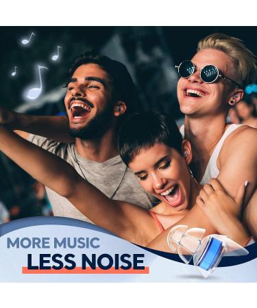 High Fidelity Music Ear Plugs - 3 Pairs for Concerts & Noise Reduction | 23dB Noise Cancelling Silicone Earplugs for Musicians, Festivals & Travel - Blue - Buy Online on GoSupps.com