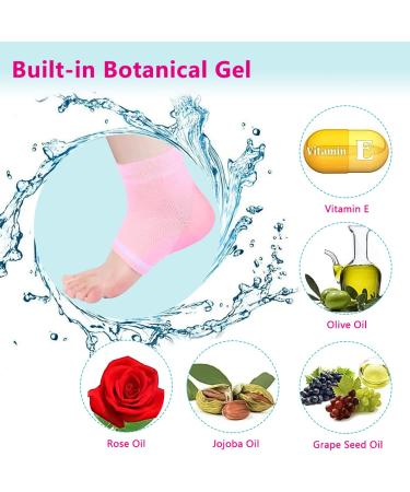 3 Pairs Moisturizing Gel Heel Socks - Open Toe Foot Repair Socks for Women with Dry Hard Cracked Feet - Buy Online on GoSupps.com