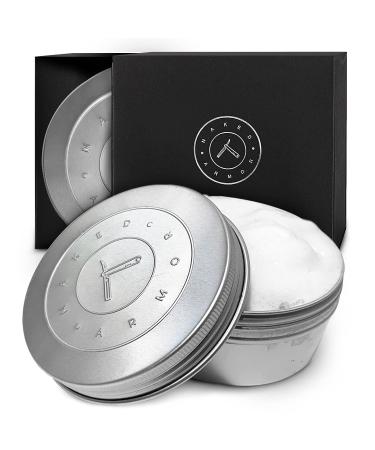 Handmade Natural Organic Shave Soap - Large 7oz Tin Shaving Soap Shave Soap For Men With Dry Sensitive Skin Made With Olive Oil Coconut Oil Palm Oil Shea Butter Beeswax Creamy Lather (Neutral)