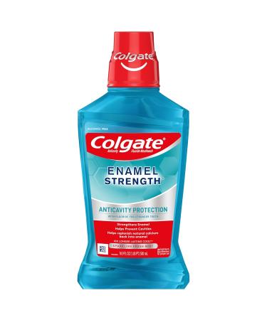 Colgate Enamel Health Anticavity Fluoride Mouthwash, Sparkling Fresh Mint, 16.9 fl oz 16.9 Fl Oz (Pack of 1) 1 Count - Buy Online on GoSupps.com