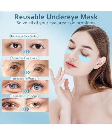 Reusable Eye Patches - 3 Pairs for Wrinkle Reduction & Lifting | Silicone Under Eye Patches with Applicator in Stylish Tin Case - Buy Online on GoSupps.com