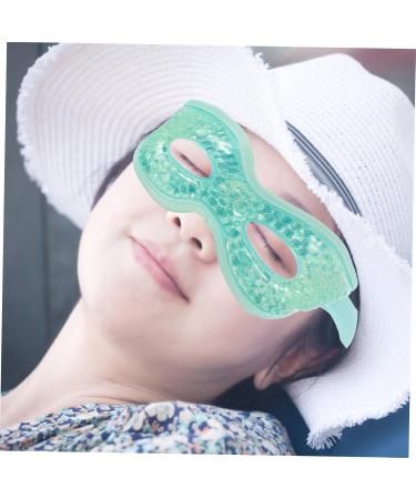 Ipetboom Contoured Eye Mask for Sleeping Eye with Eye Holes Eye for Sleeping Hot Cold Eye Mask Travel Ice Compress Eyes Cover Baffle Super Soft Crystal Cotton to Sleep Light Green 28.5x9x1.7cm - Buy Online on GoSupps.com