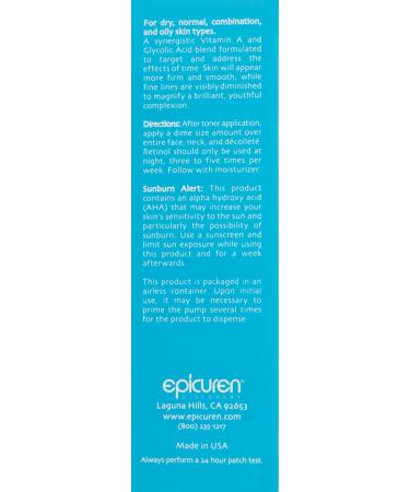 Epicuren Discovery Retinol Anti-Wrinkle Cream (0.5 oz) - Buy Internationally for Youthful Skin - Buy Online on GoSupps.com