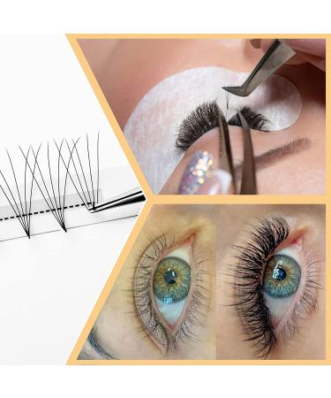 QUEWEL Short Stem Middle Part Pre Fanned Volume Lash Extensions | 5D-0.07D | C/D Curl | 12-15mm Length | Long-Lasting and Lightweight - Buy Online on GoSupps.com