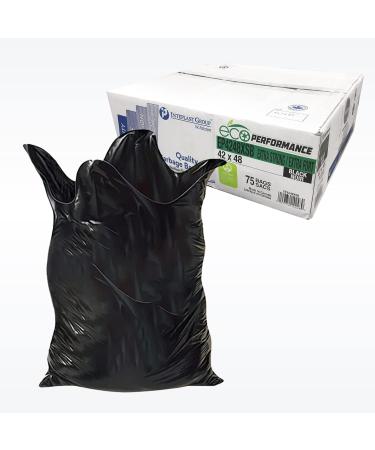 Eco Garbage Bags - Large - Environmentally Friendly and Sustainable Trash Bags for All Situations - Households | Businesses | Schools -X (Case of 75 - 42 x 48 - Extra Strong) Resin - Buy Online on GoSupps.com
