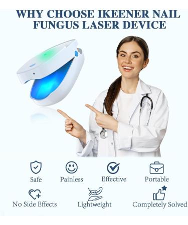 iKeener Nail Fungus Light Treatment Device For Toenail Toe Nail Fungus Treatment Extra Strength With 407nm Blue Light&905nm Light For Nail Fungus& Onychomycosis Fingernail Fungus Removal At Home HZJ-01 - Buy Online on GoSupps.com