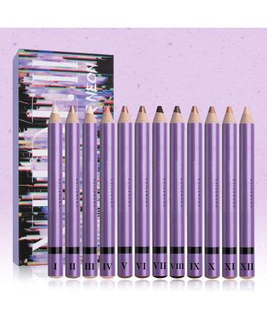 Leryveo Eyeshadow Stick Set Shimmer Eyeshadow Pencil Shimmer Cream Highlighter Eyeliner Kit 12 Colors Colorful Glitter Eyeliner Eye Shadow Pencil - Buy Online on GoSupps.com