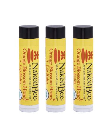 The Naked Bee Organic Orange Blossom Honey Lip Balms - 3 Pack 0.15 Ounce (Pack of 3) Orange Blossom Honey - Buy Online on GoSupps.com
