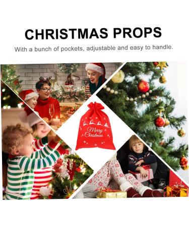 LALAFINA 6pcs Christmas Drawstring Bag Candy Bags Holiday Bag Santa Bag Candy Bag Wedding Storage Bags - Buy Online on GoSupps.com