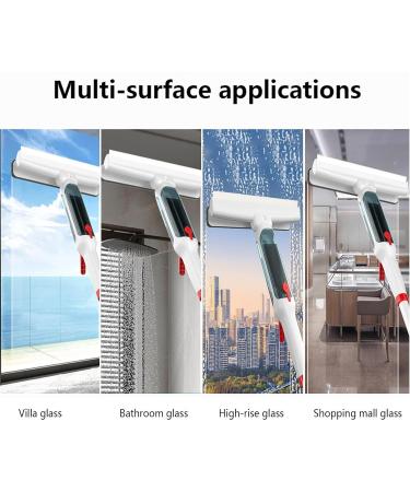 RRRYYYZZ 75'' Spray Window Cleaning Kit with 4-Section Extension Pole 4 in 1 Window Cleaning Squeegee Kit Windshield Cleaner Tool with Sewage Collector and 5 Pads - Buy Online on GoSupps.com