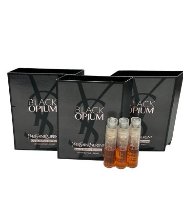 YVES SAINT LAURENT YSL Black Opium EXTREME EDP Sample Women Perfume 1.2 ml / 0.04 oz - set of 3