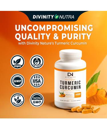 Turmeric Curcumin with BioPerine Black Pepper 1400mg Support GLP-1 Naturally Max Absorption Turmeric for Joint Support with 95% Standardized Curcminoids C3 Complex 2 Bottles 120 Capsules Each - Buy Online on GoSupps.com