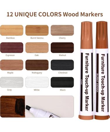 Furniture Repair Kit - Wood Markers & Wax Sticks for Stains Scratches Touch-Ups & Cover-Ups - Perfect for Floors Tables Desks & More (25 Pieces - Buy Online on GoSupps.com
