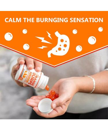 Orange Burps D-Limonene Softgels | Digestive Health Supplement | Non-Harmful Acid Reflux Relief | 500mg Easy-to-swallow Capsules | Gluten-Free - 40 Count - Buy Online on GoSupps.com