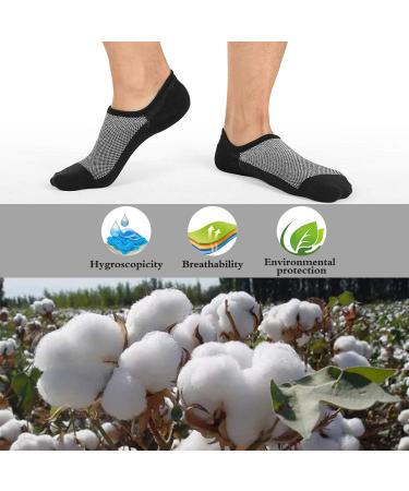 Faustine Men's Non-Slip No Show Ankle Socks - 8 Pairs, Black (Large-X-Large) - Buy Online on GoSupps.com