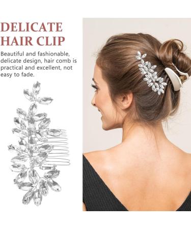 FOMIYES Bridal Hair Comb Clips Wedding Rhinestone Hair Clips Sparkly Hair Piece Elegant Gem Hair Accessories for Women Girls - Buy Online on GoSupps.com