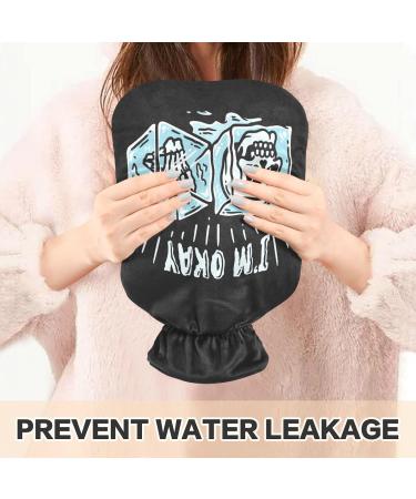 Naanle Ice Skull Heating Bottle - 2L Transparent Hot Water Bottle for Pain Relief & Heat Therapy | Hand & Foot Heating Bags - Buy Online on GoSupps.com