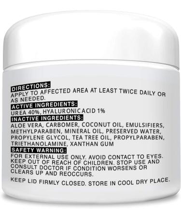 Clear 40 HA 40% Urea Gel with Hyaluronic Acid, Tea Tree & Coconut Oil - 4 oz | Callus & Corn Remover for Cracked Heels, Feet, Hands, Elbows & Nails | Superior Hydration Formula - Buy Online on GoSupps.com
