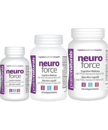 Prairie Naturals Neuro Force with PQQ Bacopa and Alpha GPC Softgel - 60 Count Unflavored 60 count (Pack of 1) - Buy Online on GoSupps.com