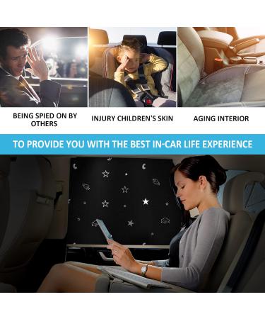 Sun Protection Car Baby Sun Visor - UV Shielding Side Window Cover 2 Pieces Self-Adhering Universal Fit (50x68cm) - Buy Online on GoSupps.com