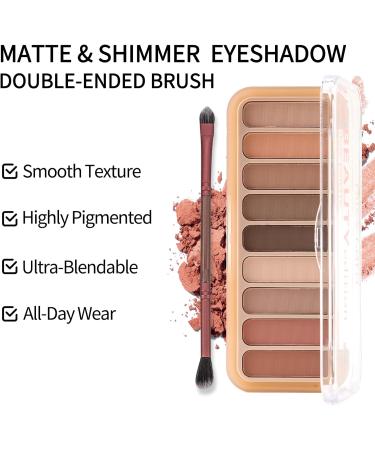 Erinde 9 Colors Eyeshadow Palette w/ 4 Matte + 5 Shimmer Korean Style Makeup Palette High Pigmented Warm Nude Soft Beige Brown Smoky Cosmetic Eye Shadows Sweetheart Oats - Buy Online on GoSupps.com